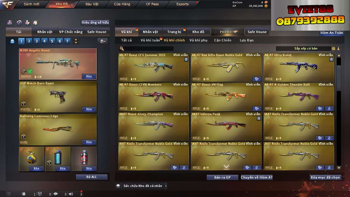 shop acc cf uy tin gia re